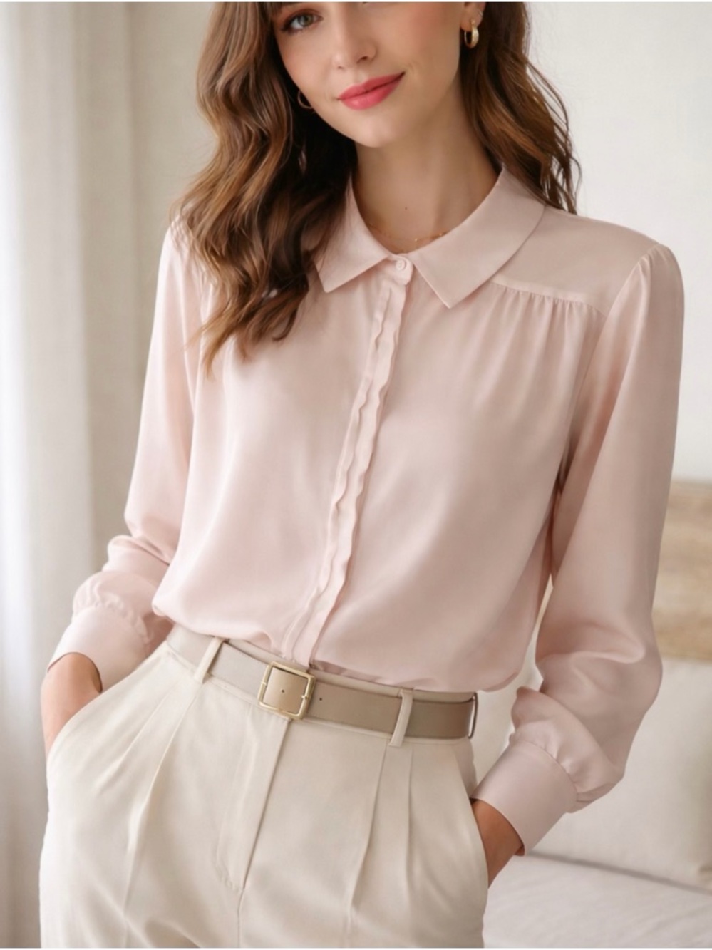 NWT Elle soft Pink Blouse